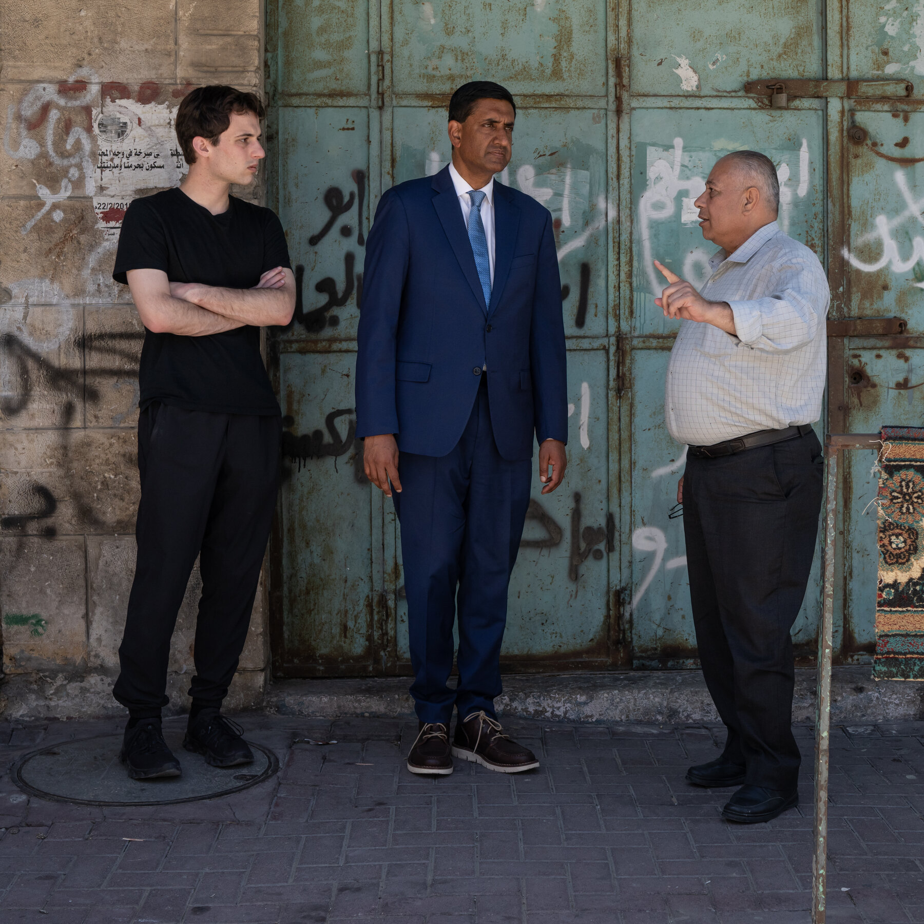 An American Politician is Blocked by Israeli Settlers in the West Bank