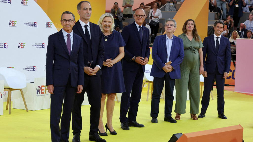French presidential hopefuls clash over economy and EU in first debate
