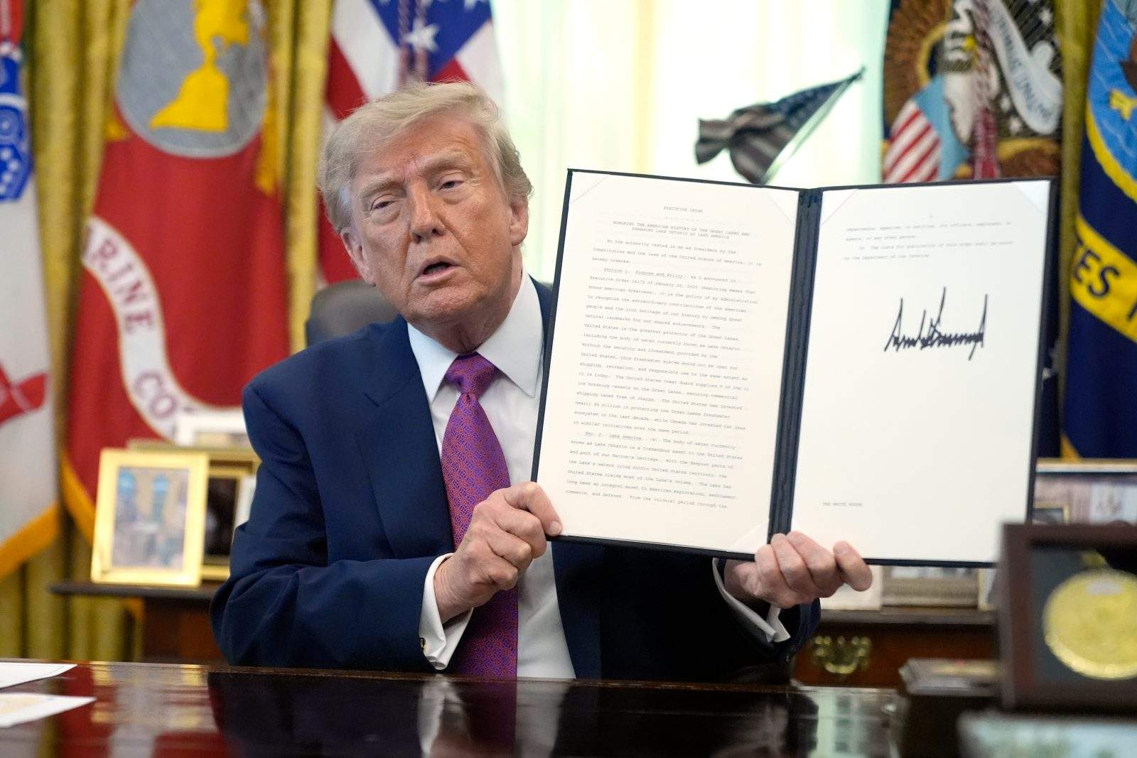 Indigenous leaders condemn Trump’s move to rename Lake Ontario